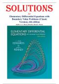 Solutions for Elementary Differential Equations with Boundary Value Problems &lpar;Classic Version&rpar;&comma; 6th edition by Edwards 