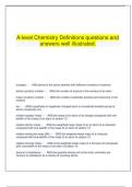 A-level Chemistry Definitions questions and answers well illustrated