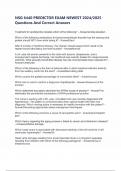 NSG 6440 PREDICTOR EXAM NEWEST 2024&sol;2025 Questions And Correct Answers