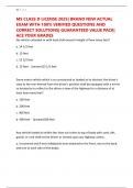 MS CLASS D LICENSE 2025&vert; BRAND NEW ACTUAL EXAM WITH 100&percnt; VERIFIED QUESTIONS AND CORRECT SOLUTIONS&vert; GUARANTEED VALUE PACK&vert; ACE YOUR GRADES