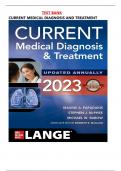 TEST BANK CURRENT MEDICAL DIAGNOSIS AND TREATMENT