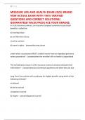 MISSOURI LIFE AND HEALTH EXAM 2025&vert; BRAND NEW ACTUAL EXAM WITH 100&percnt; VERIFIED QUESTIONS AND CORRECT SOLUTIONS&vert; GUARANTEED VALUE PACK&vert; ACE YOUR GRADES&period;