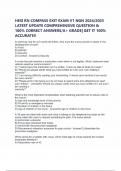 HESI RN COMPASS EXIT EXAM V1 NGN 2024&sol;2025 LATEST UPDATE COMPREHENSIVE QUESTION & 100&percnt; CORRECT ANSWERS&sol;A&plus; GRADE&vert; GET IT 100&percnt; ACCURATE&excl;&excl;