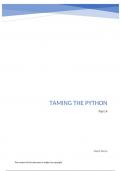 Taming the Python Notes Semester 1 WTW152