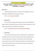 WEST COAST UNIVERSITY 2025&sol;2026 NURS 676 ADVANCED PHARMACOLOGY-APRN WEEK 11 FINAL EXAM&vert;ACTUAL 100 Qs AND As AND ANSWERS&vert;A&plus;GRADE&vert; 