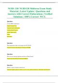 NURS 120&sol; NURS120 Midterm Exam Study Material &vert; Latest Update &vert; Questions and Answers with Correct Elaborations &vert; Verified Solutions &vert; 100&percnt; Correct- WCU&period;