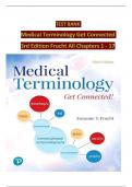 TEST BANK Medical Terminology Get Connected 3rd Edition Frucht All Chapters 1 - 17