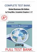 Global Business 5th Edition Solution Manual by Peng Mike&period;&vert;&vert; All Chapters 1 - 17  included with questions and answers&vert;&vert; Verified  latest Version