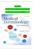 TEST BANK Medical Terminology Get Connected 3rd Edition Frucht All Chapters 1 - 17