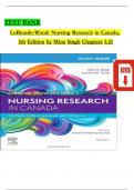 test bank for nursing research in canada 4th edition by mina singh cherylyn cameron geri lobiondo wood and judith haber