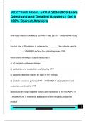 BIOC&ast;2580 FINAL EXAM 2024&sol;2025 Exam  Questions and Detailed Answers &vert; Get it  100&percnt; Correct Answers 