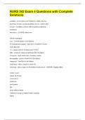 NURS 342 Exam 4 Questions with Complete Solutions