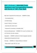 BSC 170 Exam 1 2024&sol;2025 Exam  Questions and Corresponding Answers  with Surety of 100&percnt; Pass Mark 
