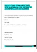 BSC 170 FINAL EXAM QUESTIONS&vert;  WITH ALREADY SOLVED CORRECTLY  ANSWERS&excl;&excl; &vert; ASSURED SUCCESS  