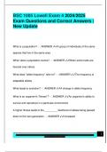 BSC 1005 Lowell Exam 4 2024&sol;2025  Exam Questions and Correct Answers &vert;  New Update 