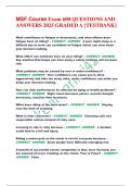 MSF Course Exam 600 QUESTIONS AND  ANSWERS 2025 GRADED A &lbrace;TESTBANK&rcub;