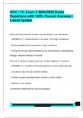 BSC 170- Exam 3 2024&sol;2025 Exam  Questions with 100&percnt; Correct Answers &vert;  Latest Update