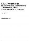 SAFe 5&period;0 PRACTITIONER EXAM&sol;ACTUAL EXAM QUESTIONS AND ANSWERS&sol;LATEST VERSION&sol;GRADE A&plus; ASSURED