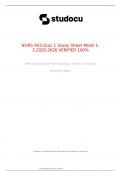 NURS 403 Quiz 1 Study Sheet Mods 1-2&comma;2025-2026 VERIFIED 100&percnt;&comma;