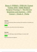 Exam 3&colon; PNR201 &sol; PNR 201 &lpar;Latest Update 2025 &sol; 2026&rpar; Medical-Surgical Nursing I &vert; Test Review Questions and Answers &vert; 100&percnt; Correct &vert; Grade A - Fortis