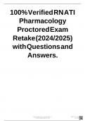 100&percnt; Verified RN ATI Pharmacology Proctored Exam Retake &lpar;2024&sol;2025&rpar; with Questions and Answers&period;