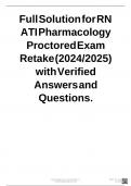Full Solution for RN ATI Pharmacology Proctored Exam Retake &lpar;2024&sol;2025&rpar; with Verified Answers and Questions&period;