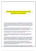 American Red Cross Final Exam BLS questions and answers&period;