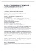 DOULA TRAINING QUESTIONS AND ANSWERS 100&percnt; CORRECT