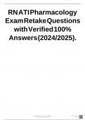 RN ATI Pharmacology Exam Retake Questions with Verified 100&percnt; Answers &lpar;2024&sol;2025&rpar;&period;
