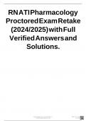 RN ATI Pharmacology Proctored Exam Retake &lpar;2024&sol;2025&rpar; with Full Verified Answers and Solutions&period;