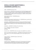 DOULA EXAM QUESTIONS & ANSWERS &lpar;RATED A&plus;&rpar;