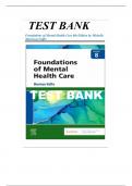 TEST BANK Foundations of Mental Health Care &lpar;8TH&rpar; by Michelle Morrison-Valfre&vert; Complete Guide all Chapter 1-33 NEWEST VERSION