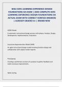 WGU D291 LEARNING EXPERIENCE DESIGN  FOUNDATIONS OA EXAM &vert; 2025 COMPLETE D291  LEARNING EXPERIENCE DESIGN FOUNDATIONS OA  ACTUAL EXAM WITH CORRECT VERIFIED ANSWERS  &vert; ALREADY GRADED A&plus; &vert; BRAND NEW