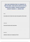 WGU D425 INTRODUCTION TO CHEMISTRY PA  AND OA EXAM &vert; 2025 D425 PA AND OA ACTUAL  EXAM WITH CORRECT VERIFIED ANSWERS &vert;  ALREADY GRADED A&plus; &vert; BRAND NEW