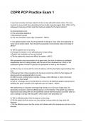 COPR PCP Practice Exam 1 QUESTIONS WITH DETAILED VERIFIED ANSWERS &lpar;100&percnt; CORRECT ANSWERS&rpar; &sol;ALREADY GRADED A&plus;