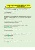 Private Applicator UPDATED ACTUAL   Exam Questions and CORRECT Answers 