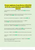Private Applicator Exam Review UPDATED  ACTUAL  Exam Questions and CORRECT  Answers