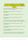 WA Private Applicator Exam UPDATED  ACTUAL  Exam Questions and CORRECT  Answers 