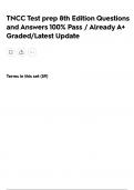 TNCC Test prep 8th Edition Questions and Answers 100&percnt; Pass