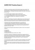 COPR PCP Practice Exam 2 QUESTIONS WITH DETAILED VERIFIED ANSWERS &lpar;100&percnt; CORRECT ANSWERS&rpar; &sol;ALREADY GRADED A&plus;