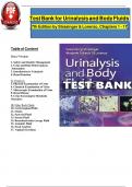 TEST BANK For Urinalysis and Body Fluids&comma; 7th Edition by Strasinger &vert; Verified Chapters 1 - 17 &vert; Complete Newest Version