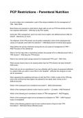 PCP Restrictions - Parenteral Nutrition QUESTIONS WITH DETAILED VERIFIED ANSWERS &lpar;100&percnt; CORRECT ANSWERS&rpar; &sol;ALREADY GRADED A&plus;