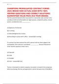 CHAMPIONS PROMULGATED CONTRACT FORMS 2025&vert; BRAND NEW ACTUAL EXAM WITH 100&percnt; VERIFIED QUESTIONS AND CORRECT SOLUTIONS&vert; GUARANTEED VALUE PACK&vert; ACE YOUR GRADES&period;