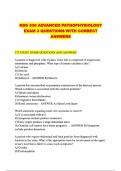 NSG 530 ADVANCED PATHOPHYSIOLOGY EXAM 3 QUESTIONS WITH CORRECT ANSWERS