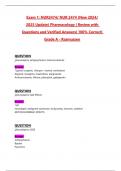 Exaṃ 1&colon; NUR2474&sol; NUR 2474 &lpar;New 2024&sol; 2025 Update&rpar; Pharmacology &vert; Review with Questions and Verified Answers&vert; 100&percnt; Correct&vert; Grade A - Rasmussen
