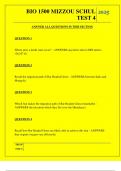  BIO 1500 MIZZOU SCHUL TEST 4 QUESTIONS AND ANSWERS 2025