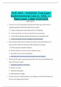 NUR 2502 &sol; NUR2502 Final Exam Multidimensional Care III &sol; MDC 3 - Rasmussen Latest 2025&sol;2026
