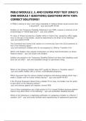 PEBLO MODULE 2&comma; 3&comma; AND COURSE POST TEST &lpar;ONLY SOME MODULE 1 QUESTIONS&rpar; QUESTIONS WITH 100&percnt; PASSED SOLUTIONS&excl;&excl;