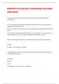 PROPERTY & CASUALTY QUESTIONS GA EXAM 100&percnt; PASS