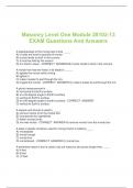 Packaging deal for Masonry 1&comma; Module 1 - Introduction to Masonry Questions And Answers